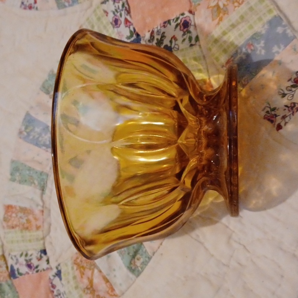 Vintage Amber Glass Dish